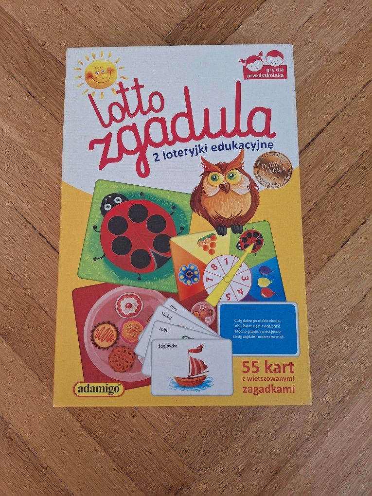 Adamigo Lotto Zgadula gra dwie loteryjki edukacujne