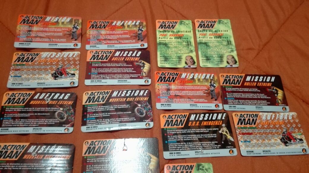 Cartões de Missões Action Man 1997