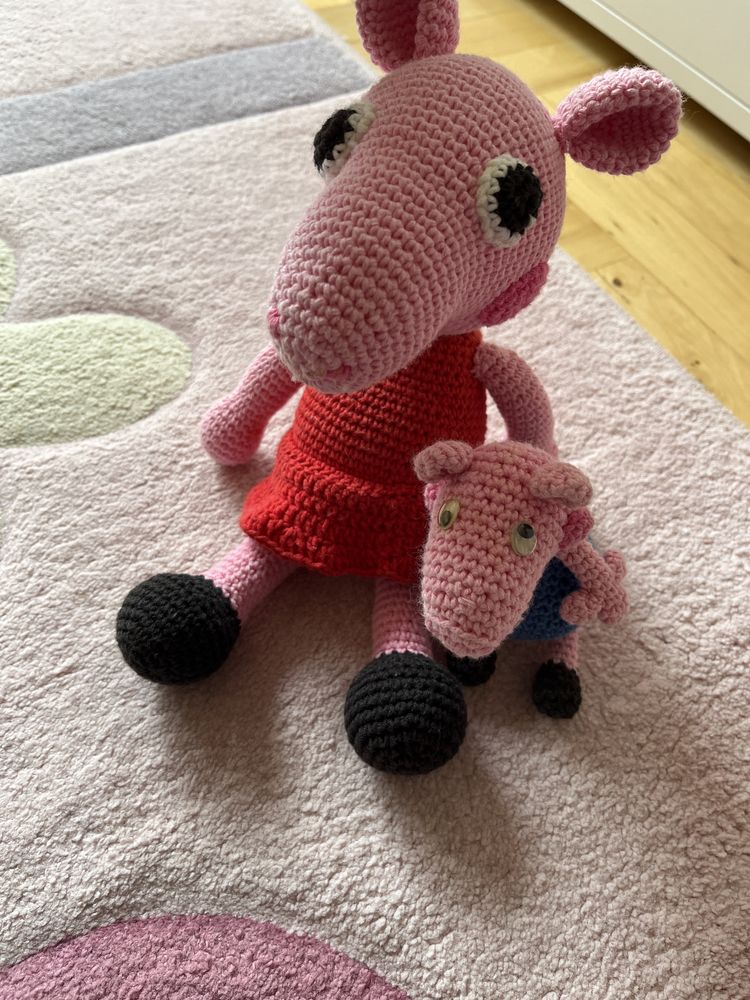 Peppa pig 5 szt maskotki gra puzzle zestaw