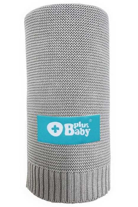 Kocyk Bambusowy 80x100 cm Szary PlusBaby