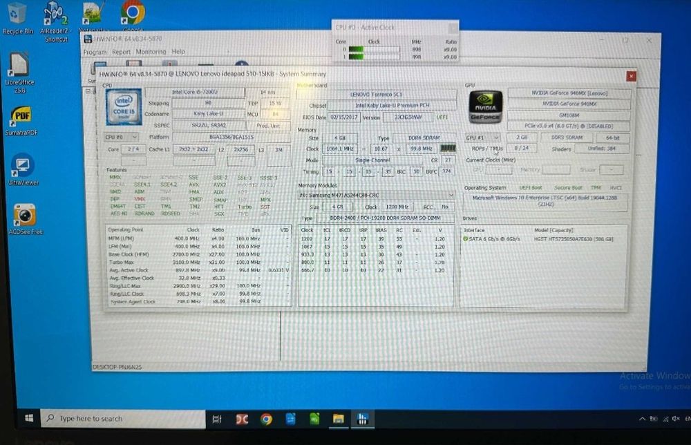 Игровой Lenovo •АКБ 5г.• i5 7Gen • GeForce 940MX • 4/256 • IPS матриця