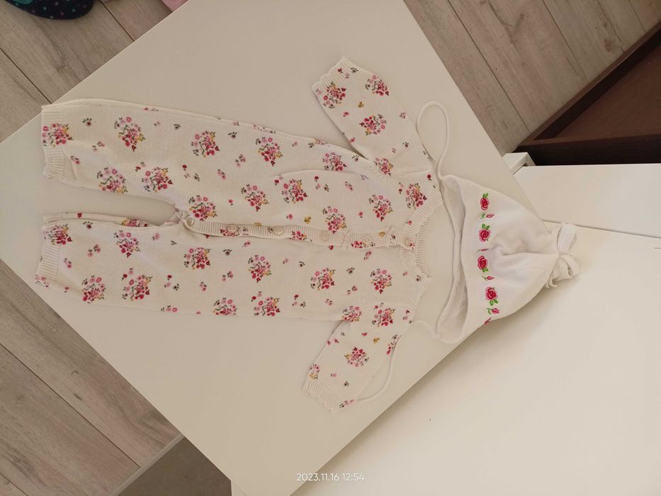 Sweterkowy rampers Mothercare j.nowy śliczny bawełna  1złwy