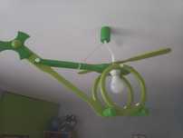 Lampa sufitowa żyrandol helikopter drewniany
