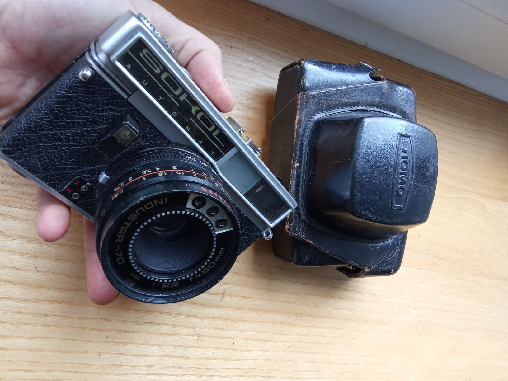 aparat fotograficzny sokol z obiektywem industar70  F2.8 50mm