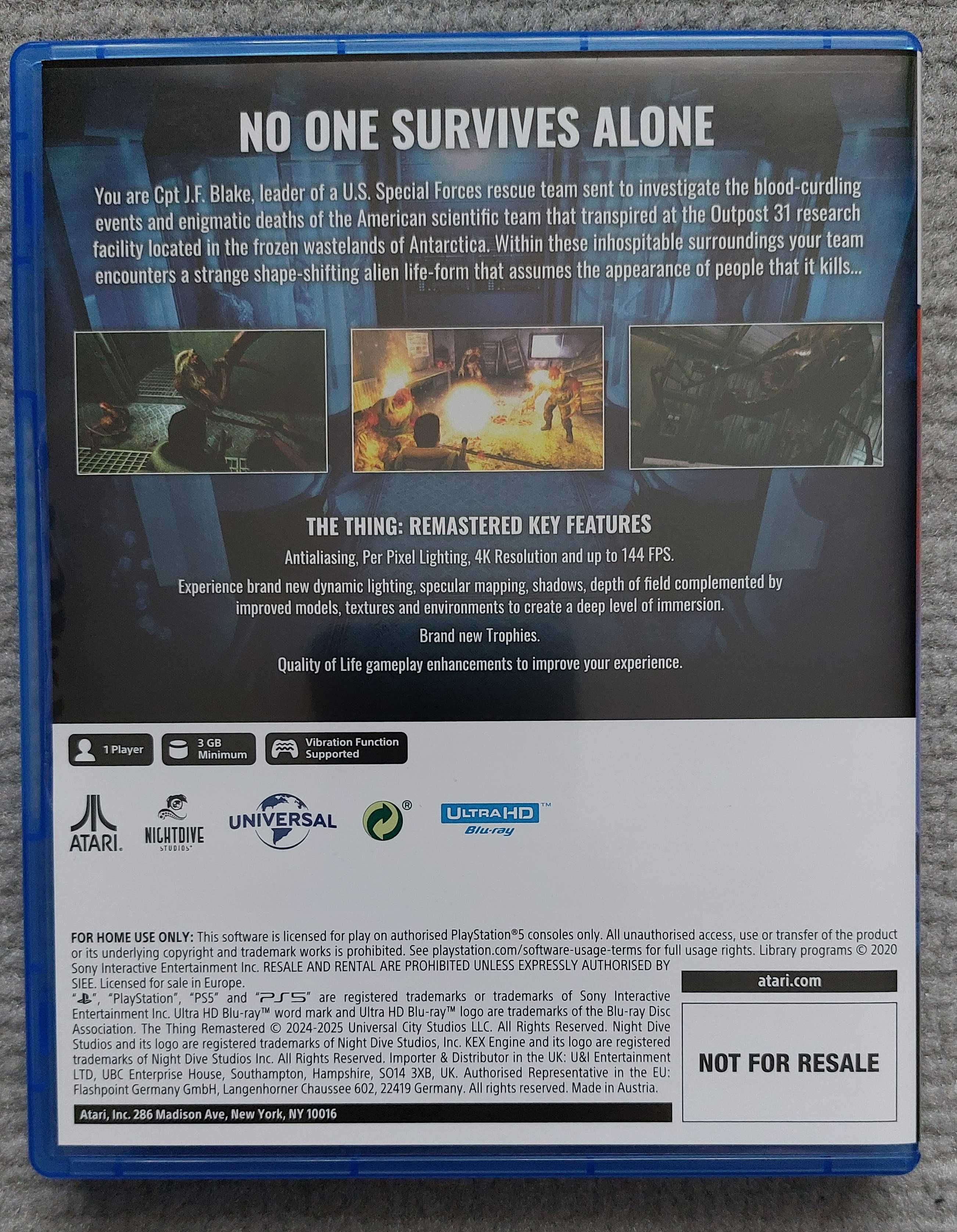 PS5 The Thing Remastered