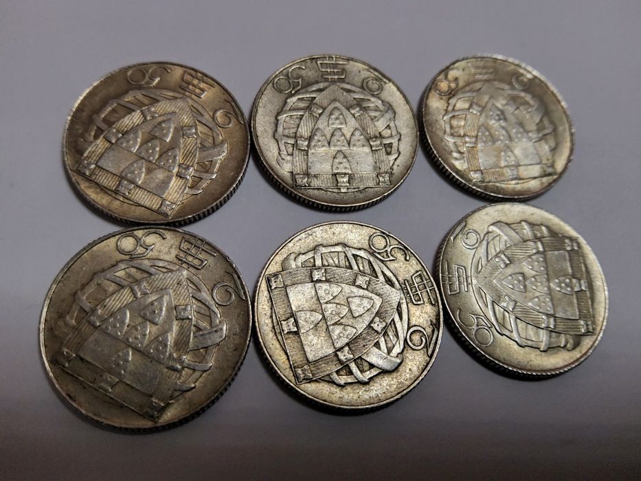 Moedas antigas de 2,50 escudos