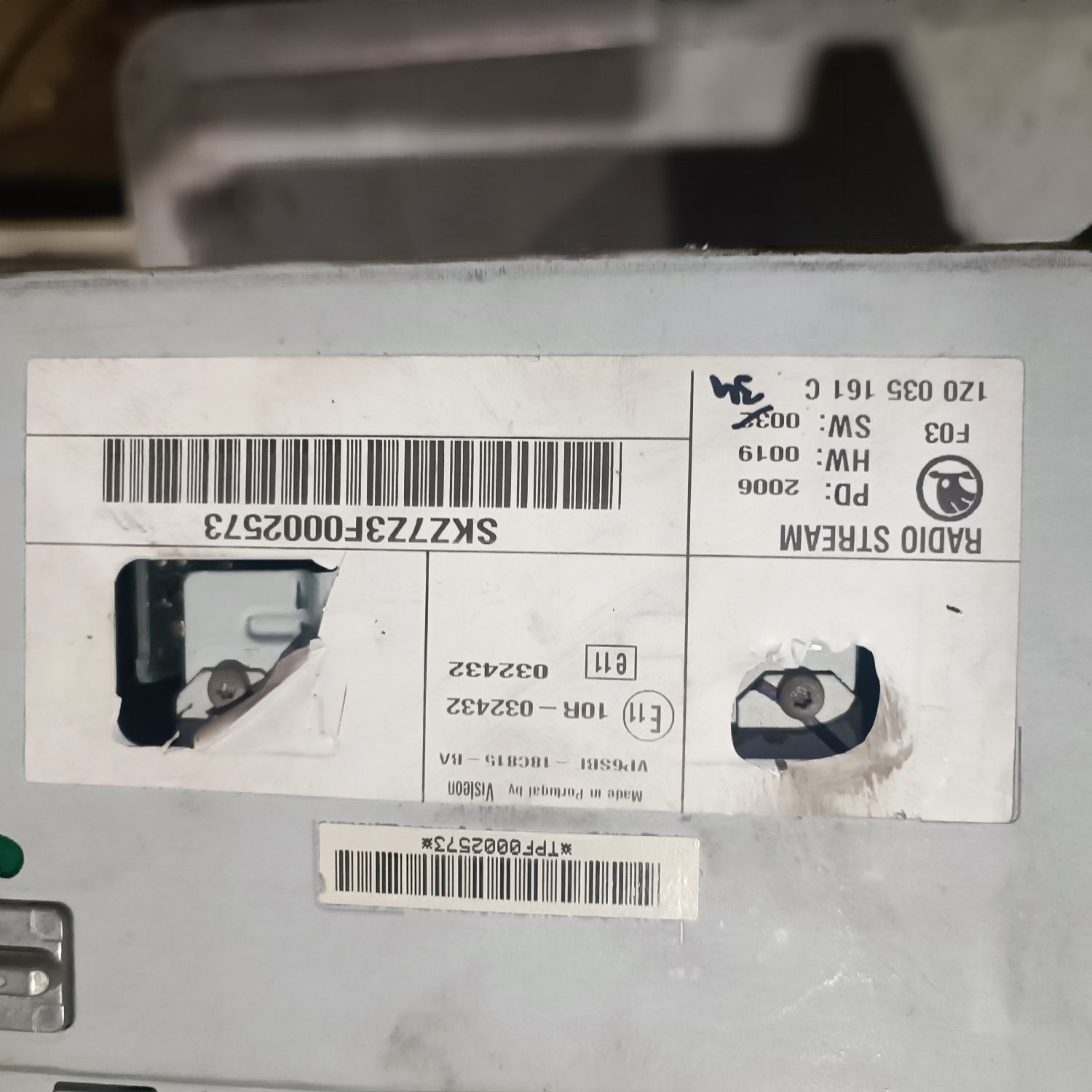 Radio cd mp3 skoda octavia II kod 1z003.5161c