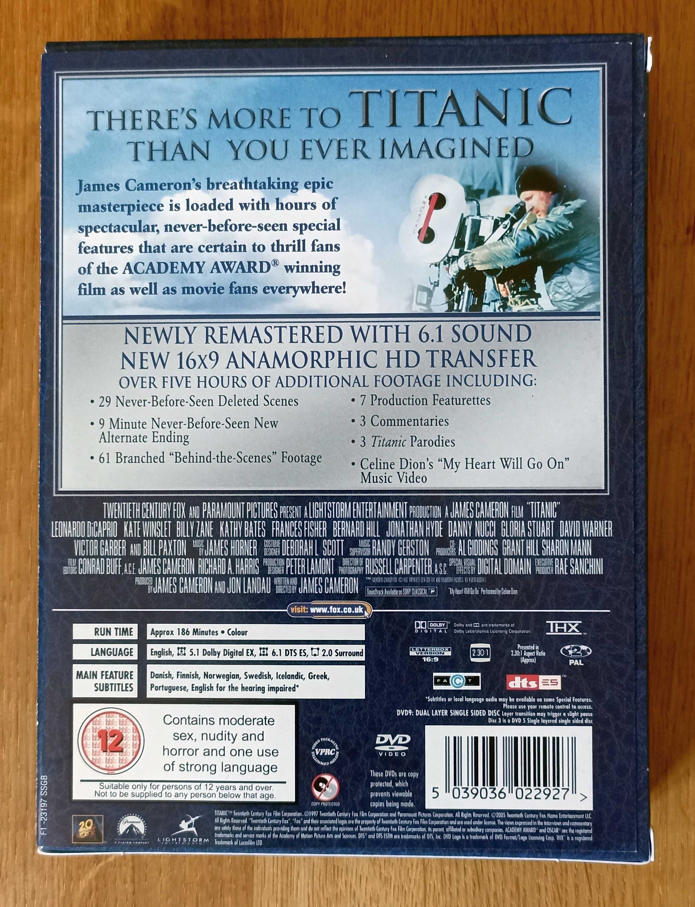 Titanic Deluxe Collector's Edition 4x DVD TYLKO ENG IDEALNY