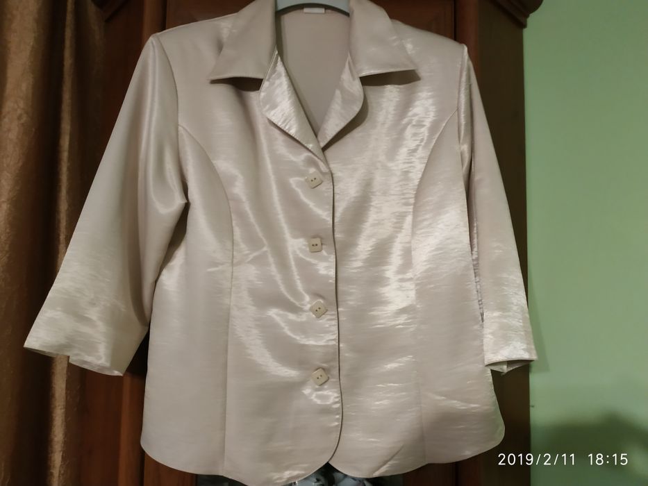 Garsonka - Wizytowa sukienka bez rękawów i żakiet w kolorze czarno ec