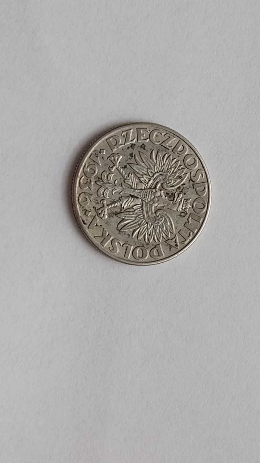 Moneta 2zł Żaglowiec 1936 srebro