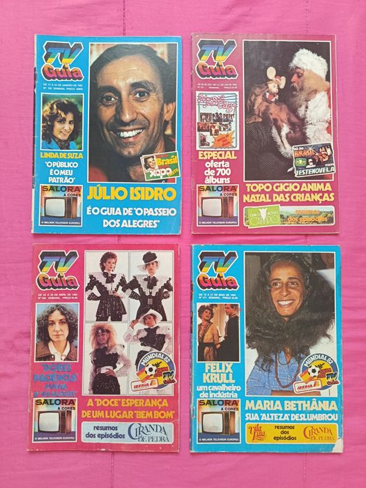 Lote de  24 TV GUIA  antigas (revistas) anos 80