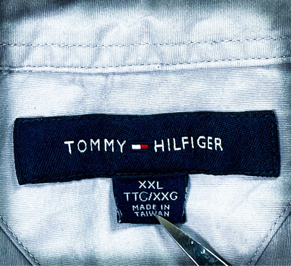 Super Tanio! Szara Męska Koszula «Tommy Hilfiger» z Bawełny / XXL