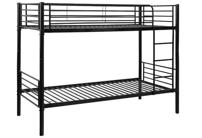 Łóżko piętrowe metalowe IKEA SVARTA czarne