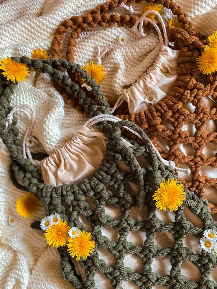 duża boho torba, szoperka makrama, prezent, rękodzieło, handmade