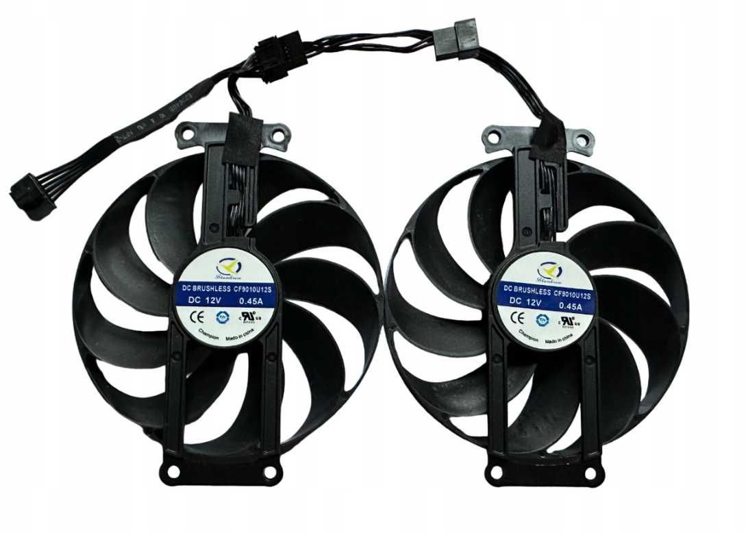 Wentylatory do Asus Dual Mini RTX 3050, 3060 Ti, RX 6400, 6500 XT