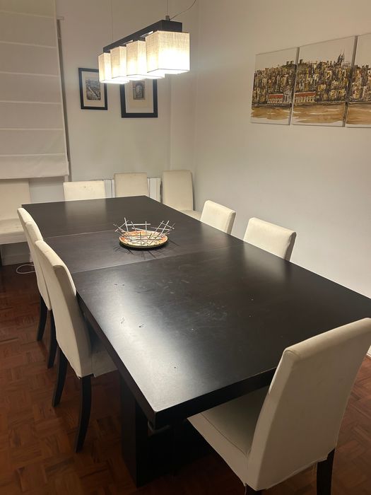 Mesa de jantar extensível 180-235cm