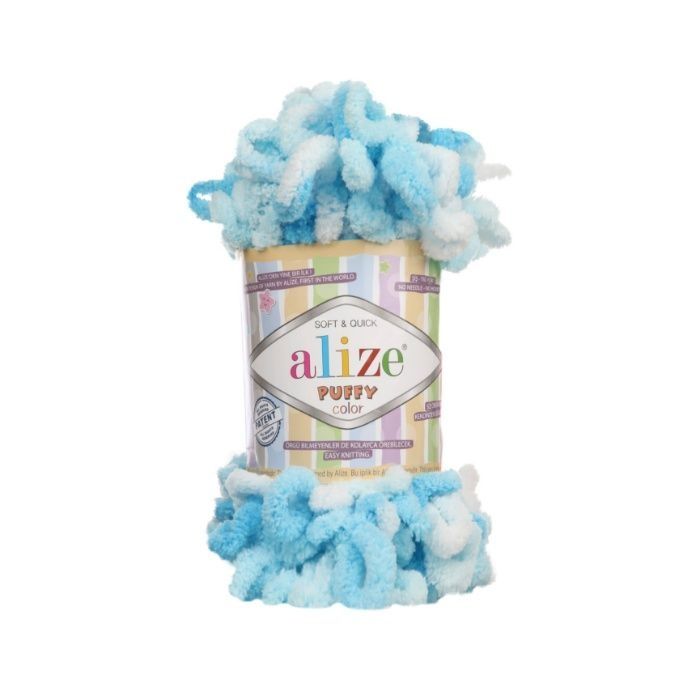 Пряжа Alize Puffy Color (Ализе Пуффи Колор) для вязания руками