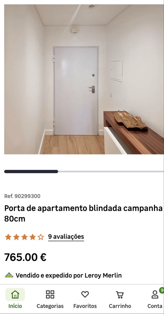 Porta blindada 2,10x80 nova .