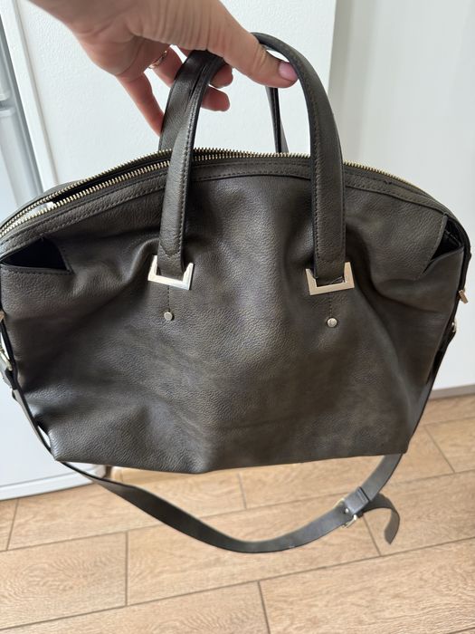 Сумка темно зелена Zara