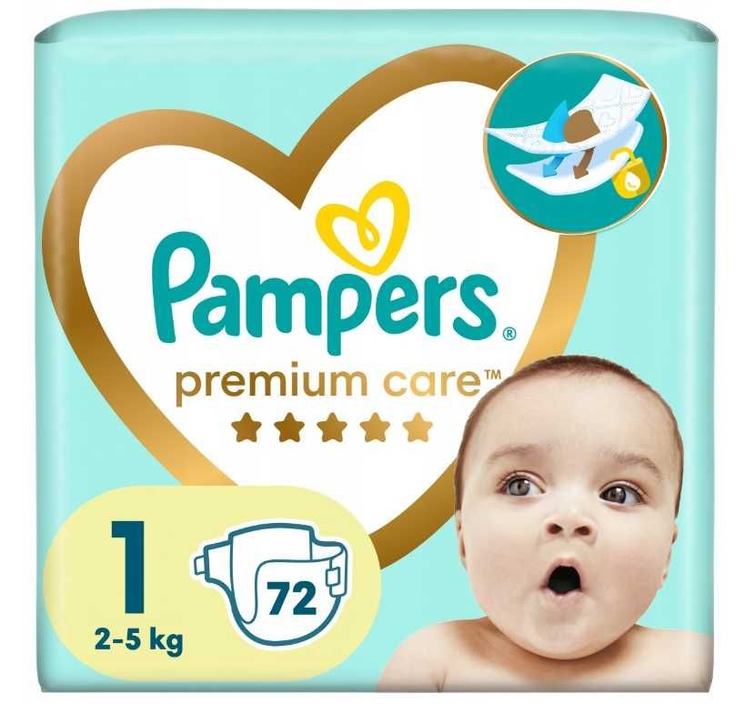 Pieluszki Pampers Premium Care rozmiar 1 2-5 kg 72