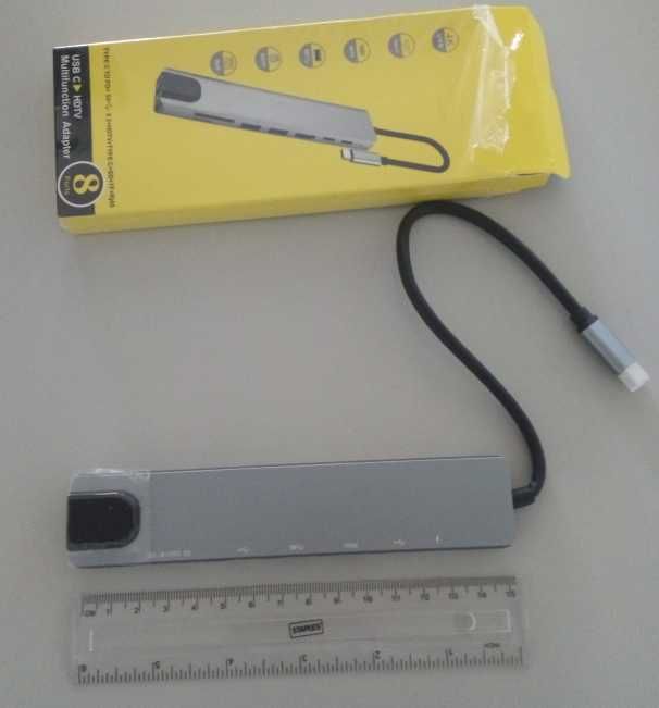 adaptador type-c to hdmi /  rede 7 in 1 docking station