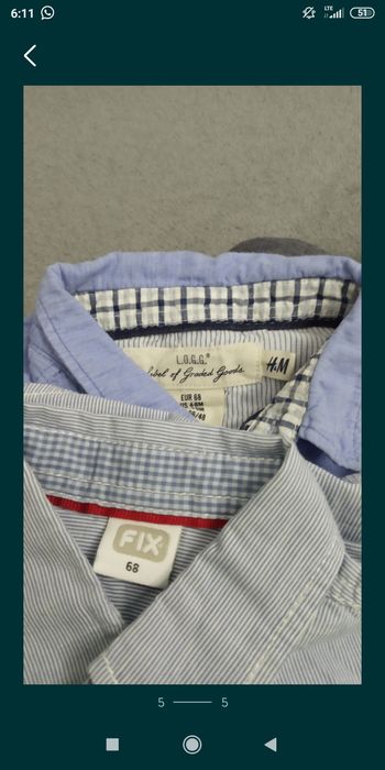 Koszula wizytowa dla chłopca rozmiar 68