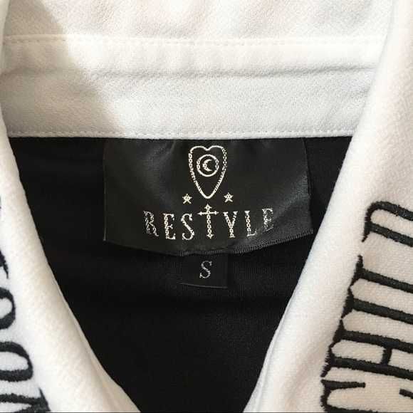 Gotycki Szyk ! Czarna Koszula "Moon Child" Restyle (Size S)