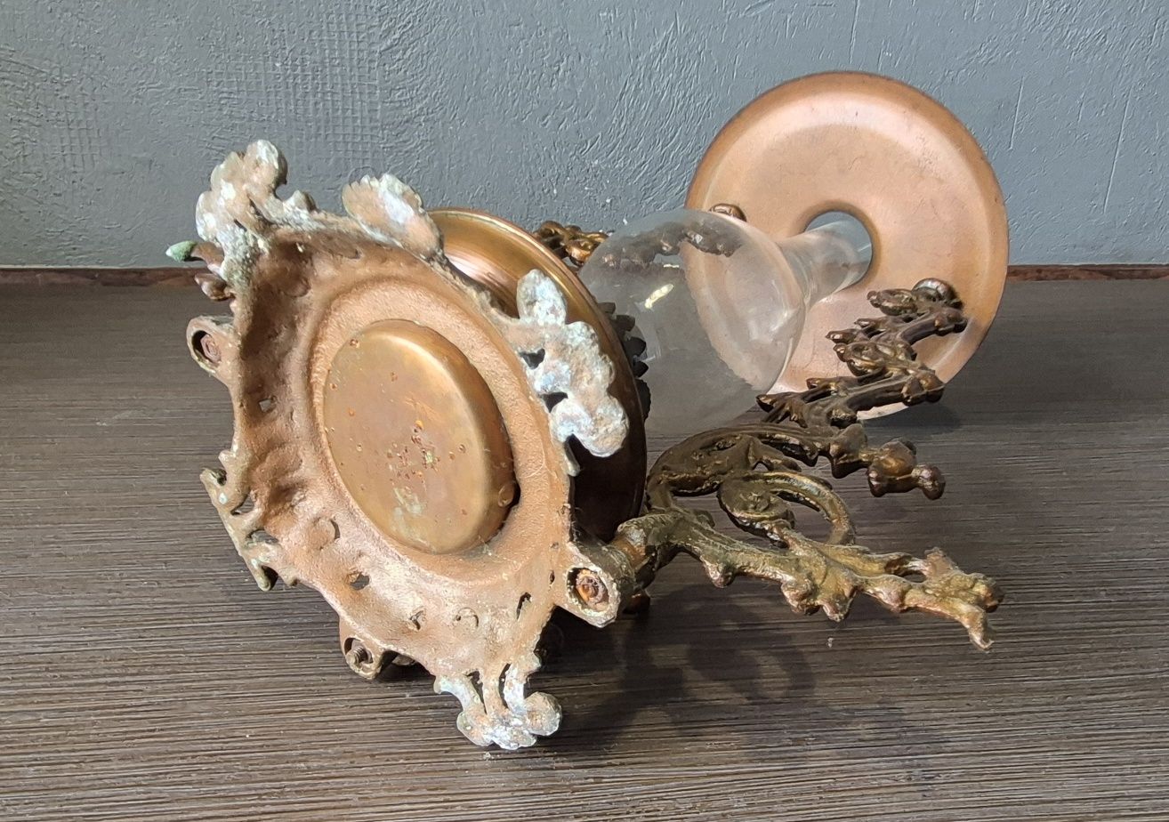Stara lampa naftowa/kinkiet metalowy