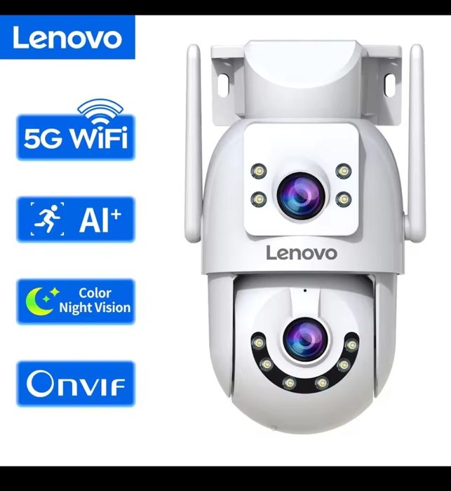 Câmera segurança Lenovo 4k wifi 5G Detecção de movimento Alto-falante