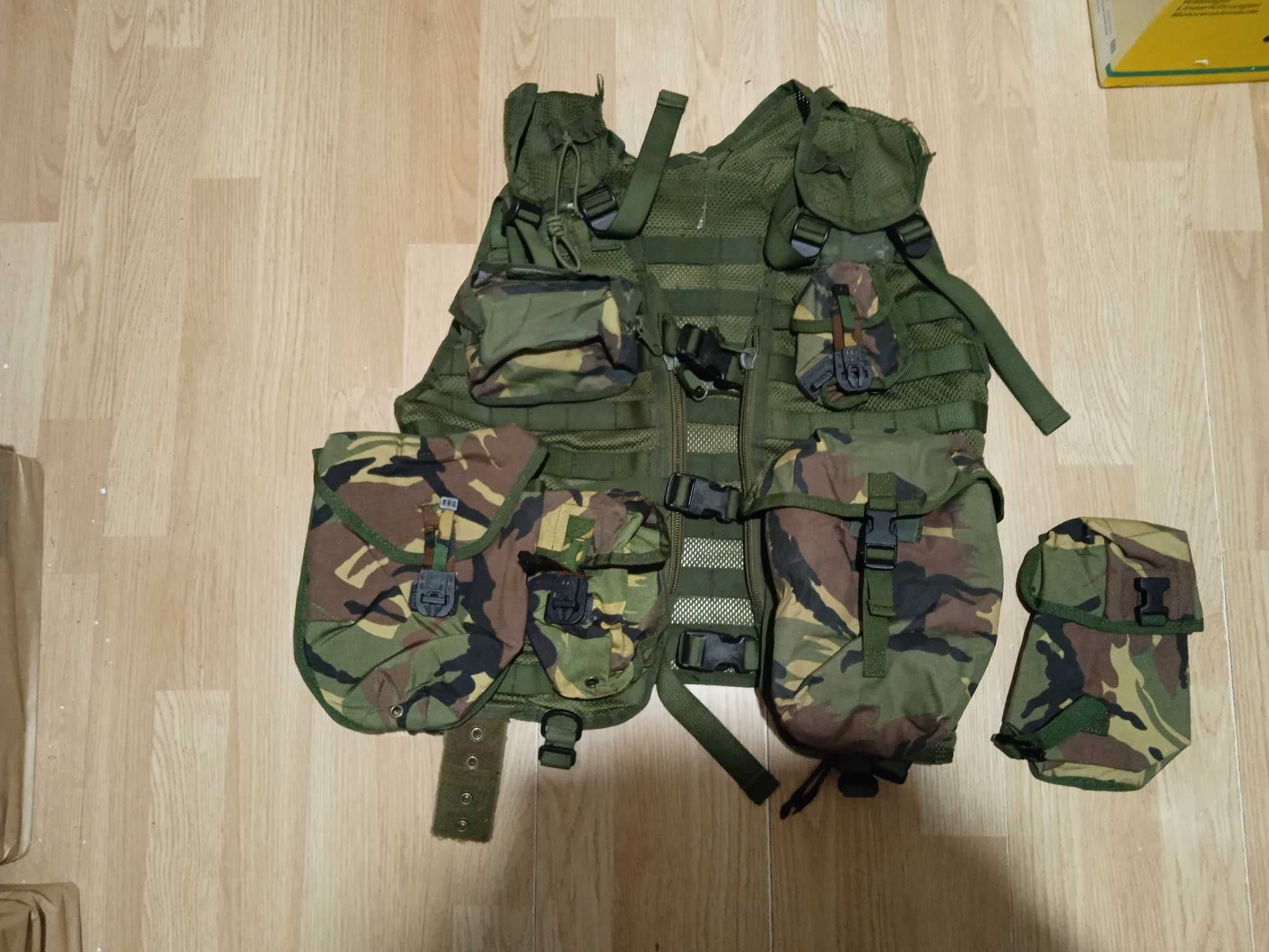 Kamizelka taktyczna holenderska molle DPM olive ładownice woodland