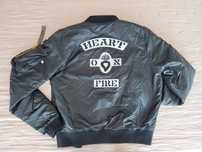 czarna kurtka bomberka Plny Lala Heart on fire xs
