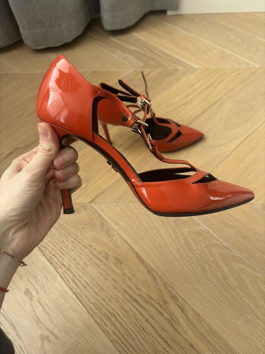 Італійські коралові ( червоні) човники мері джейн Giorgio Fabiani 37