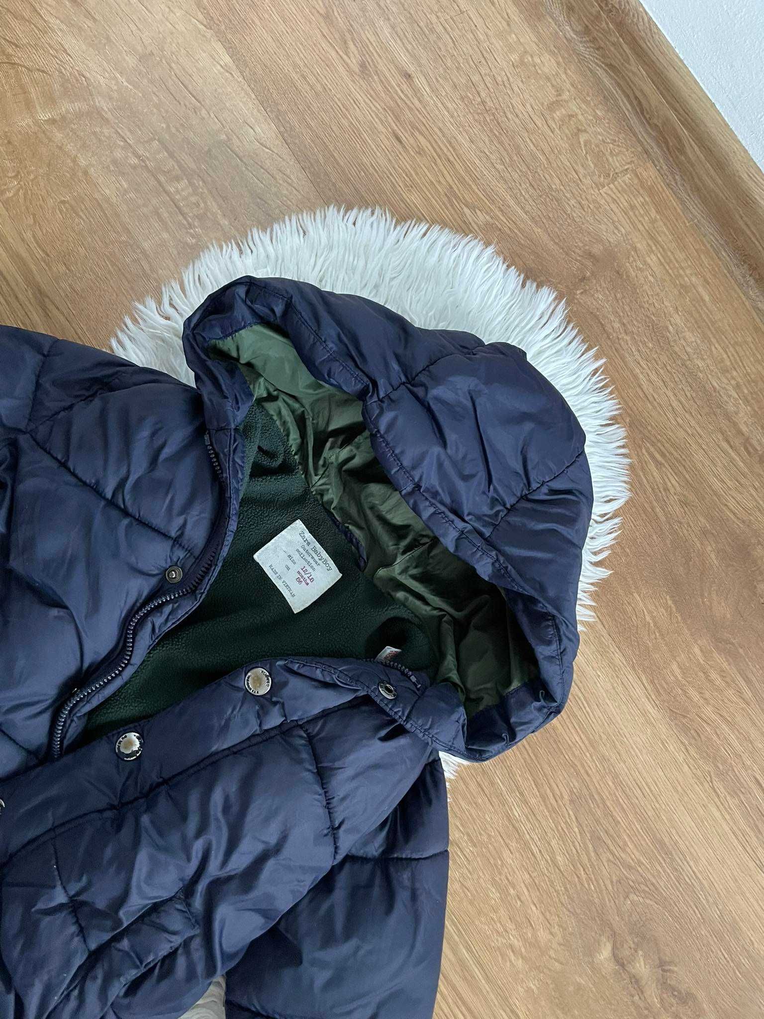 Zara babyboy kurtka dziecięca zimowa 86 r. 12 - 18 M granatowa