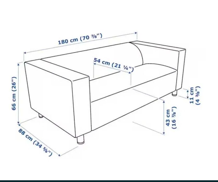 Sofá Klippan Ikea Preto