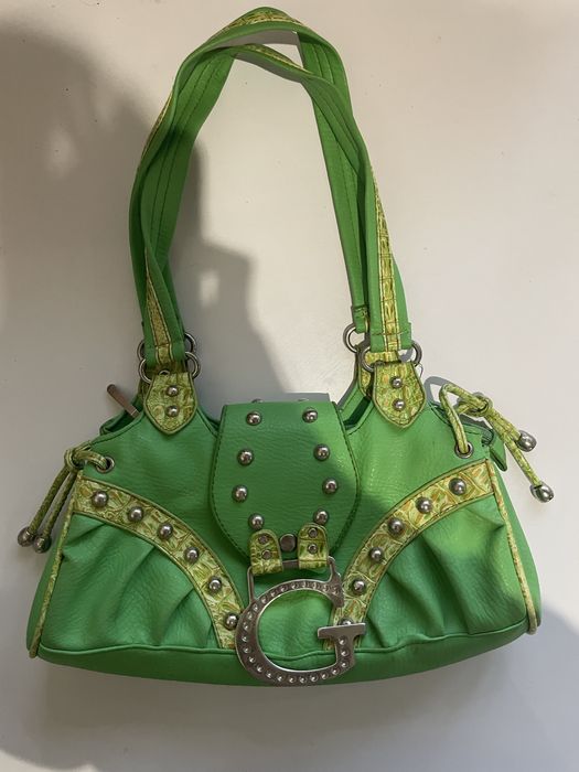 зелена вінтажна сумка