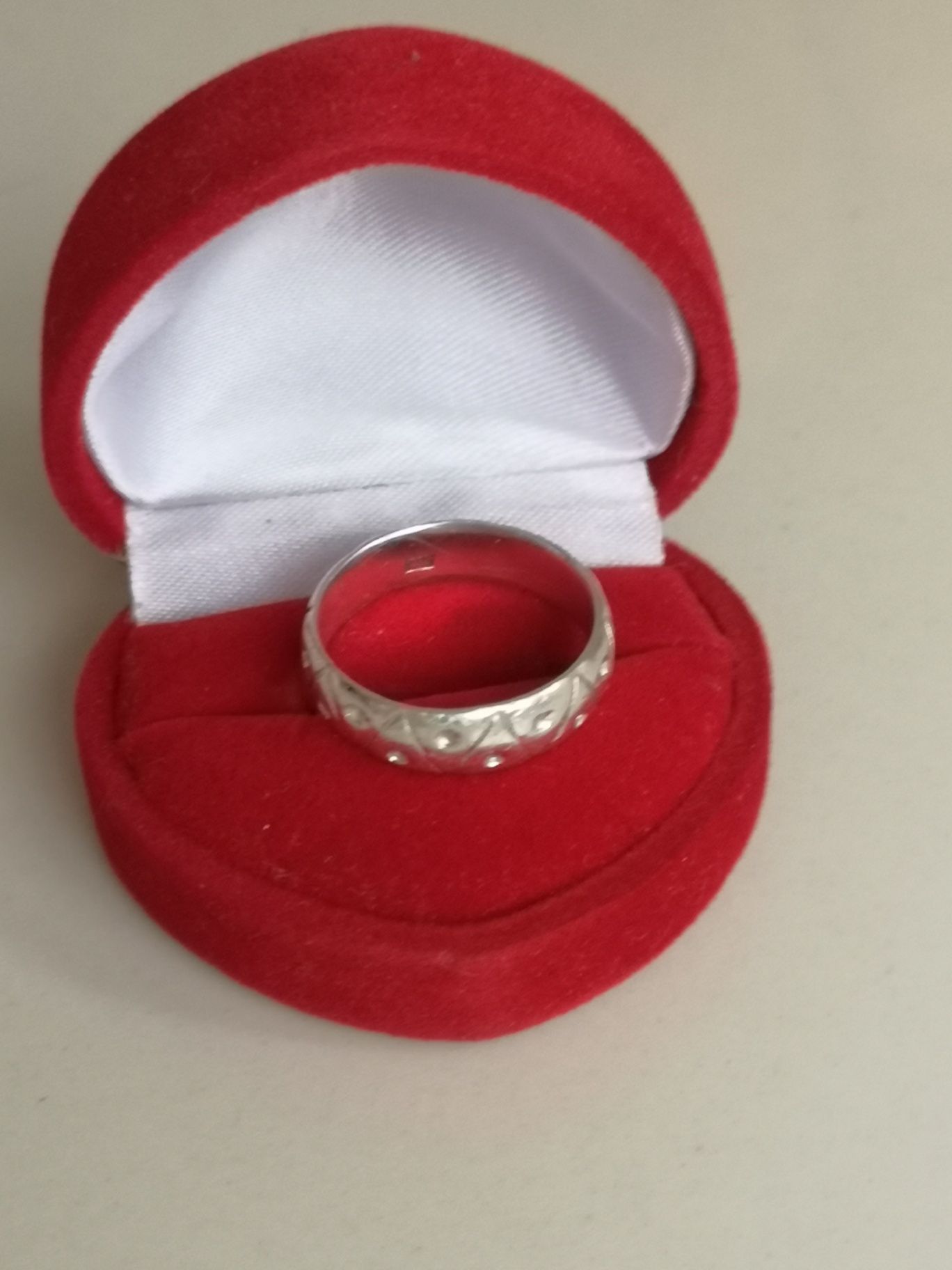 obrączka artystyczna vintage srebro
