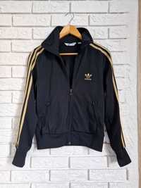 Bluza czarna Adidas złote paski roz.40 L