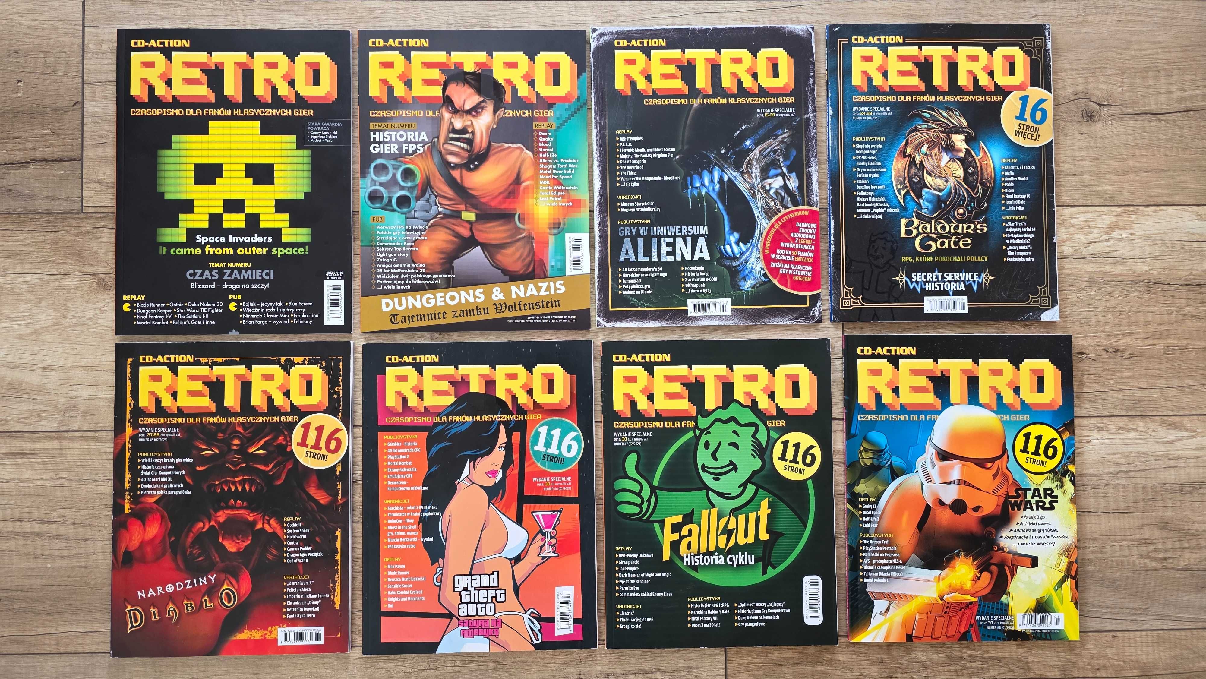 Retro CD-Action - wszystkie numery - 1,2,3,4,5,6,7,8 - jak NOWE