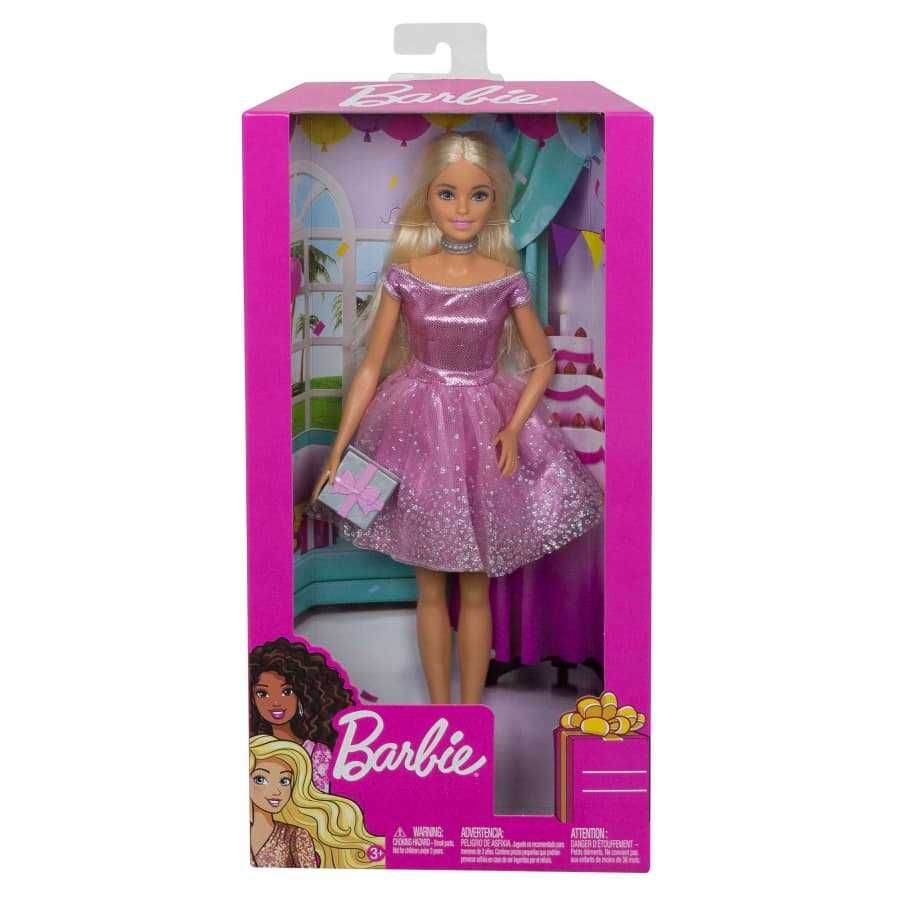 Lalka BARBIE Urodzinowa Prezent Suknia Imprezowa