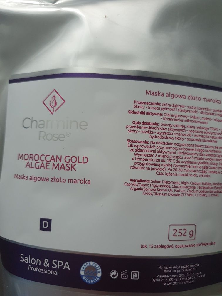 Maska algowa algi sypane charmine rose 252g