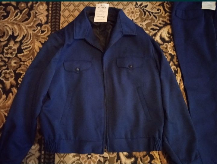 Костюм шерстяной синий 52-3, курточка, брюки для железнодорожников