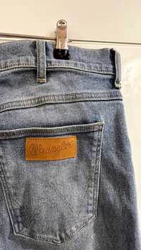 Niebieskie męskie spodnie jeansowe jeansy dzinsy Wrangler W34 L32 L