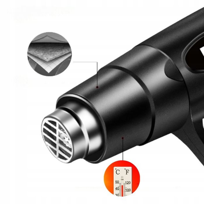 Opalarka Elektryczna Mocna Dmuchawa 2000w 2 Biegi Regulacja Temperatur