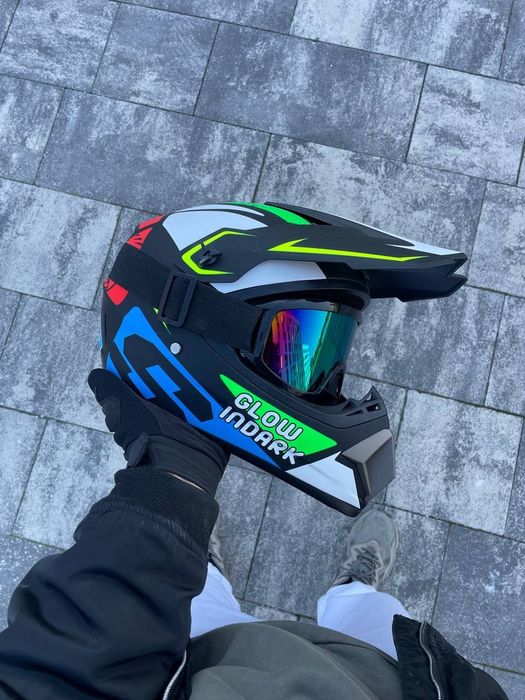 Крос мотошолом, шлем для мотоцикла, мопед, скутер, ендуро