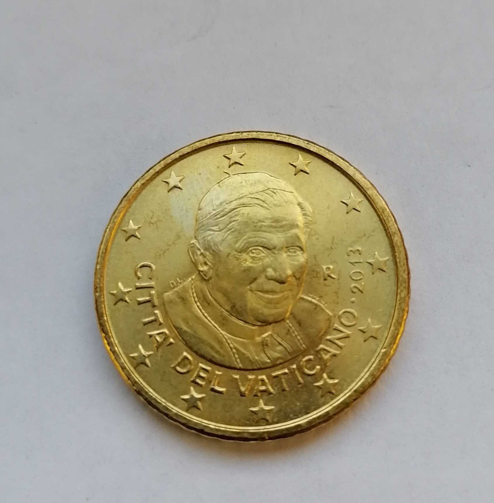 2 moedas italianas L 500 / 50 cêntimos vaticano 2013