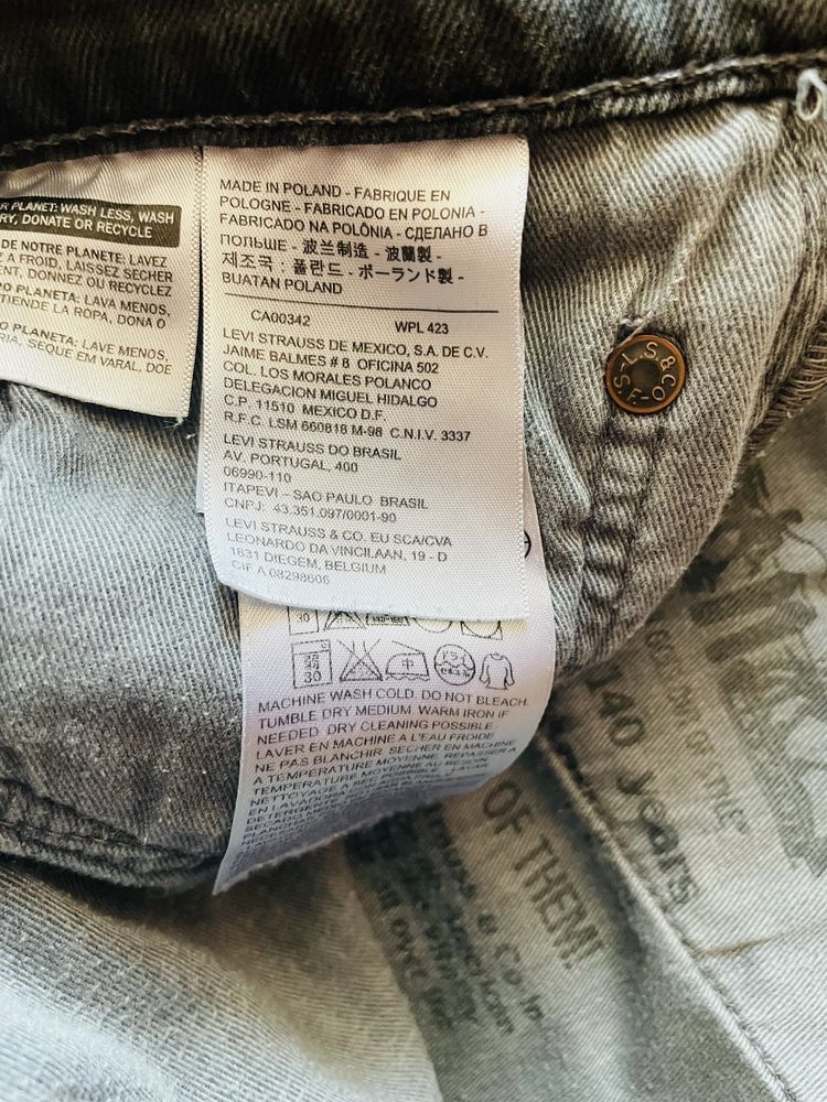 Джинсы мужские Levis W33 L34