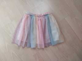 Tiulowa spódnica z brokatem H&M dla dziewczynki 6-8 lat wzrost 122-128