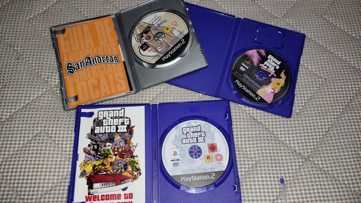 Conjunto de 3 jogos GTA para Ps2