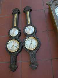 kolekcjonerski zegar ścienny i termometr