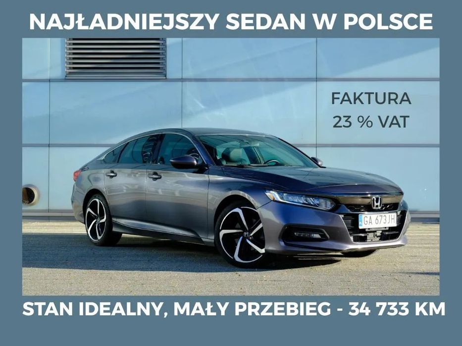 Honda Accord | Najładniejszy sedan w Polsce | 34 733 km przebiegu | Faktura 23% VAT